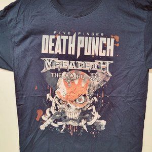 5 finger death punch 2022 tour shirt with Megadeth
